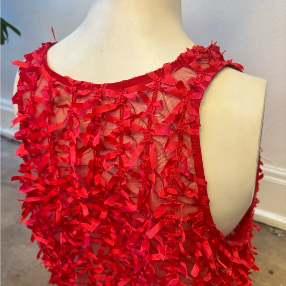 Red Sheer Bow Ribbon 🎀 Top ♥️ Simone Rocha inspired - Picture 2 of 6